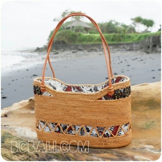 classic unique handbags beaches straw rattan handwoven fabrik